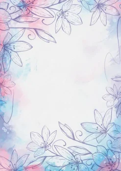 frechverlag GmbH Bastelpapier & Origami|Kalligraphie & Handlettering-Design Paper Just Flowers A6 mit Blumen-Stickern