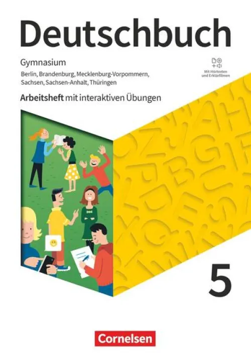 Cornelsen Verlag GmbH Nach Schulform·Gesamtschule|Nach Bundesländern·Thüringen*Deutschbuch Gymnasium 5. Schuljahr - Berlin, Brandenburg, Mecklenburg-Vorpommern, Sachsen, Sachsen-Anhalt und Thüringen - Arbeitsheft mit interaktiven Übungen auf scook.de - Neue Ausgabe