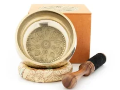 Klangschalen-Center Achtsamkeit & Gesundheit-Dhyani-Klangschale mit bedruckter Geschenkbox mit Zubehör