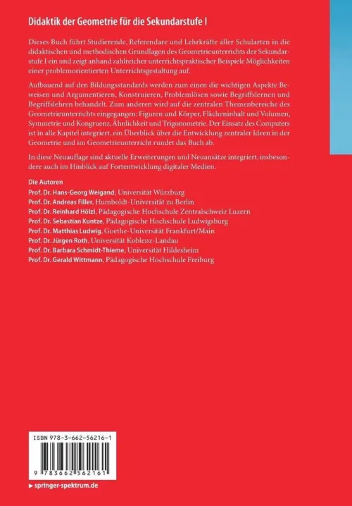Springer-Verlag GmbH Didaktik-Didaktik der Geometrie für die Sekundarstufe I