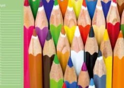 Die bunte Welt der Stifte - Geburtstagskalender (Wandkalender immerwährend DIN A3 quer)*Calvendo Outlet