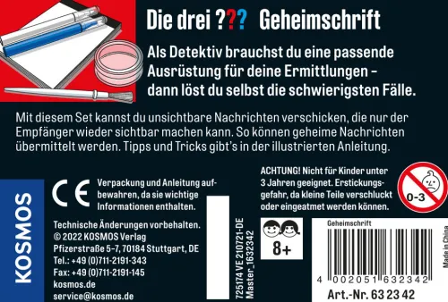 Franckh-Kosmos Forschen & Entdecken*Die drei ??? Geheimschrift