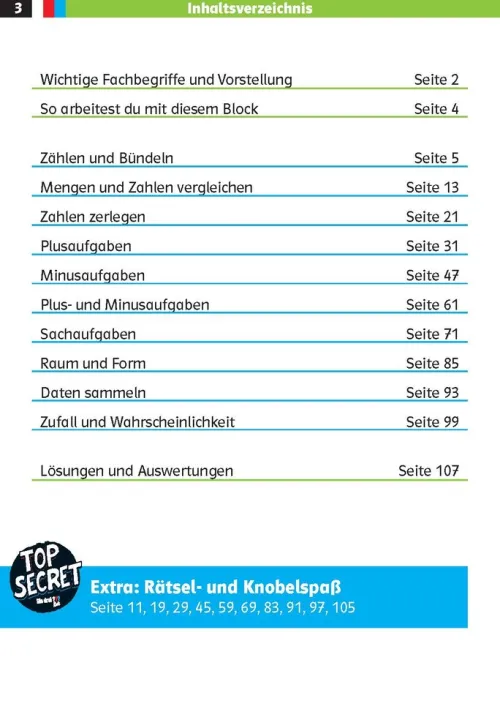 Klett Lerntraining Quali Trainer·Grundschule|Grundschule·Mathematik-Die drei ??? Kids: Mein Matheblock 1. Klasse