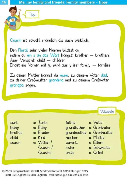 Die Englisch-Helden Englisch-Testblock So gut bin ich! 4. Klasse*Klett Lerntraining Online