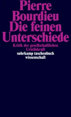 Die feinen Unterschiede*Suhrkamp Verlag Outlet