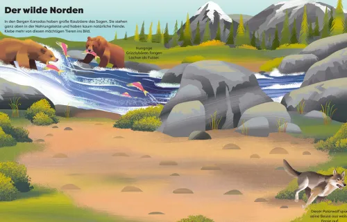 Usborne Verlag Stickerhefte*Die große Sticker-Tierwelt: Gefährliche Tiere