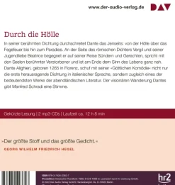 Der Audio Verlag, DAV Romane·Klassiker-Die göttliche Komödie,2 Audio-CD, 2 MP3