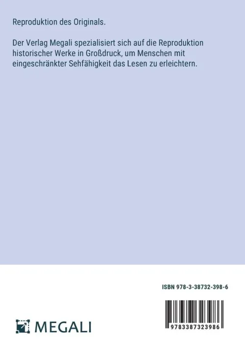 Megali Verlag Großdruck*Die Regentrude
