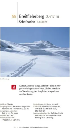 Die schönsten Schitouren in Vorarlberg*Michael Wagner Verlag Outlet