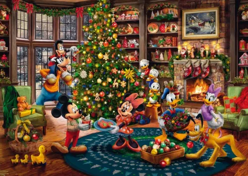 Disney, Mickey & Minnie Trimming The Tree*Schmidt Spiele GmbH Clearance