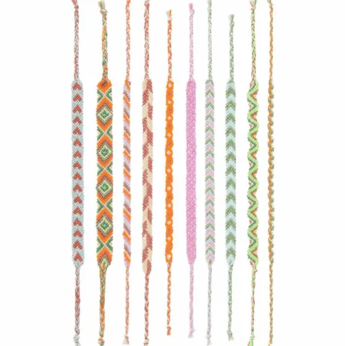 DIY Freundschaftsarmbänder Set, Neon Mix, 10 x 8 m Stickgarn in 10 verschiedenen Farben, 100 % Baumwolle und Neon 100% Polyester*Rico Design GmbH & Co.KG Online