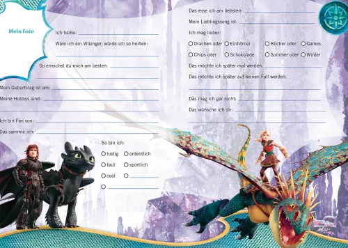 Panini Verlags GmbH Freundebücher*Drachenzähmen leicht gemacht 3: Die geheime Welt: Freundebuch