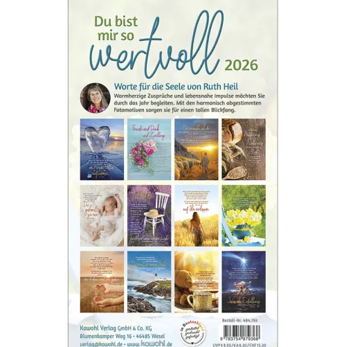 Kawohl Postkartenkalender*Du bist mir so wertvoll 2026