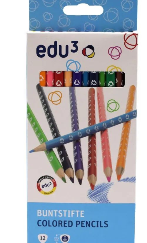 eagle kreativ Buntstifte*edu³ Buntstifte dreikant, 12er Set