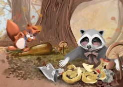 Don Bosco Medien GmbH Lesen & Geschichten-Egon Eichhorn und der wilde Müll im Wald. Kamishibai Bildkartenset