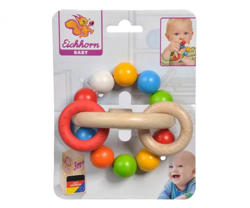 Simba Toys GmbH & Co. Baby & Kleinkind-Eichhorn 100017040 - Baby Greifling 3D Holz