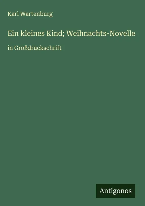 Antigonos Verlag Großdruck-Ein kleines Kind; Weihnachts-Novelle