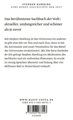 Klett-Cotta Verlag Physik & Astronomie*Eine kurze Geschichte der Zeit
