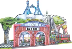 Atelier Color Bastelpapier & Origami-Eisenbahn basteln Bastelbogen Ausschneidebogen zum Spielen