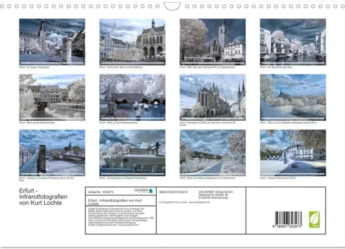 Calvendo Wandkalender*Erfurt - Infrarotfotografien von Kurt Lochte (Wandkalender 2026 DIN A3 quer), Monatskalender