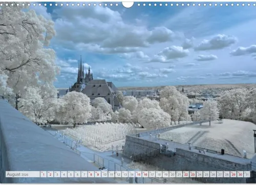 Calvendo Wandkalender*Erfurt - Infrarotfotografien von Kurt Lochte (Wandkalender 2026 DIN A3 quer), Monatskalender