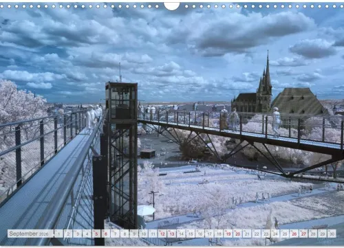 Calvendo Wandkalender*Erfurt - Infrarotfotografien von Kurt Lochte (Wandkalender 2026 DIN A3 quer), Monatskalender