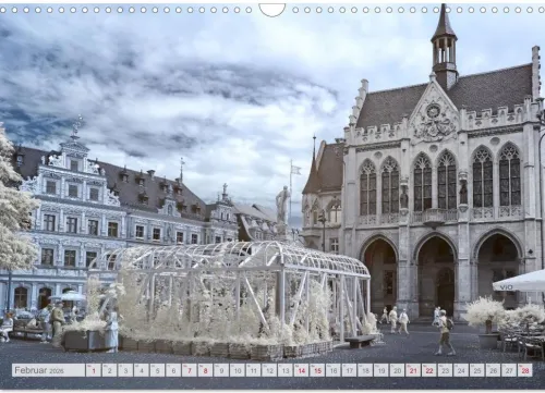Calvendo Wandkalender*Erfurt - Infrarotfotografien von Kurt Lochte (Wandkalender 2026 DIN A3 quer), Monatskalender