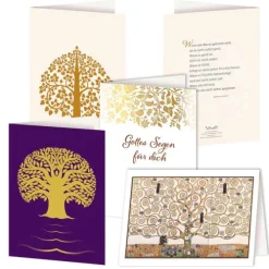 St. Benno Achtsamkeit & Gesundheit*4er-Set Klappkarten »Lebensbaum«