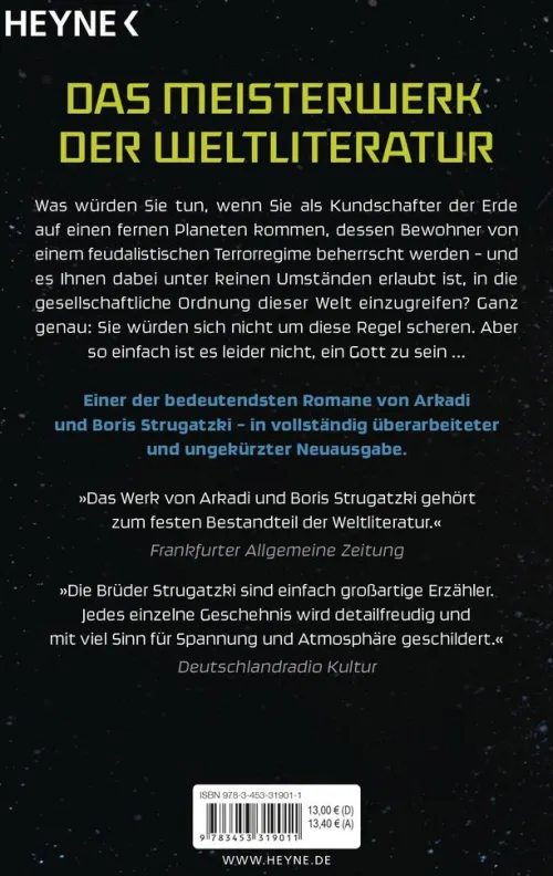 Heyne Taschenbuch Klassische Science Fiction*Es ist schwer, ein Gott zu sein