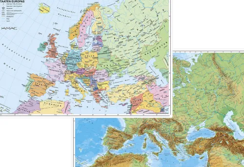 Stiefel Eurocart GmbH Schreibtischunterlagen-Europa physisch / politisch. DUO-Schreibunterlage