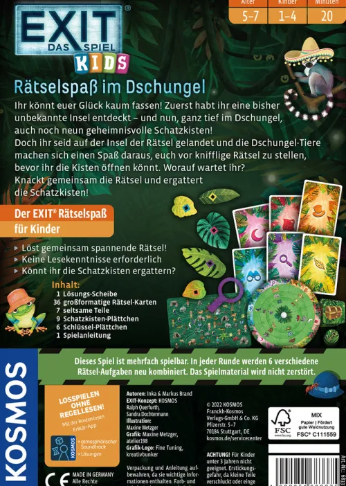 Franckh-Kosmos Familien- & Gesellschaftsspiele*EXIT® - Das Spiel Kids: Rätselspaß im Dschungel