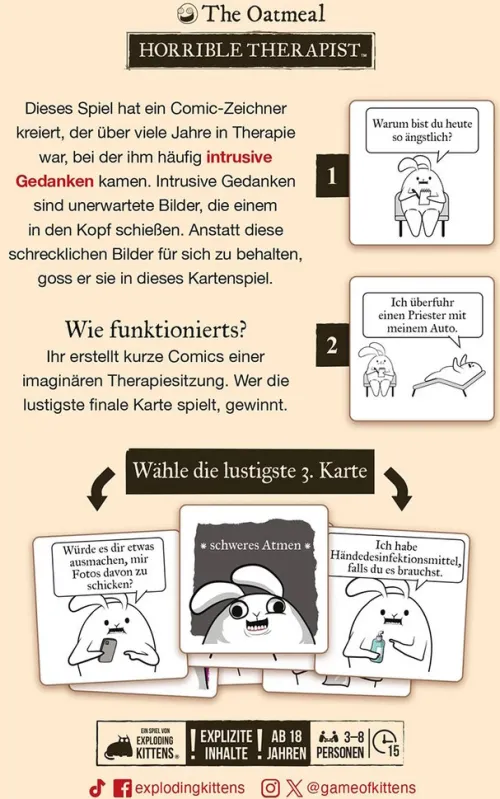 Exploding Kittens Familien- & Gesellschaftsspiele*- Horrible Therapist