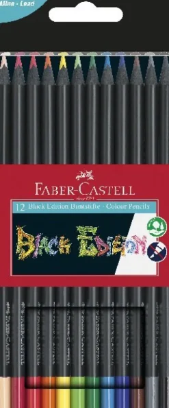 Faber-Castell Buntstifte-Buntstifte Black Edition 12er Kartonetui