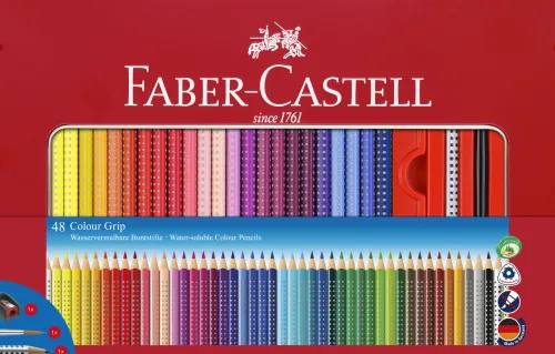 Faber-Castell Buntstifte-Buntstifte Colour Grip, 48er Set Metalletui