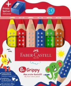 Buntstifte Grippy 6er Set mit Spitzer*Faber-Castell Online