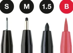 Tuschestifte Pitt Artist Pens Lettering, 4er Set rot/schwarz*Faber-Castell Discount