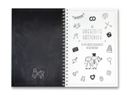 familia Verlag Liebe & Hochzeit*familiawedding black-Doodle- Design XXL Gästebuch zur Hochzeit