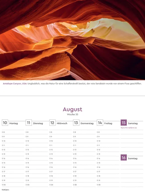 Kunth Verlag Wochenkalender*Farben der Erde - KUNTH Tischkalender 2026