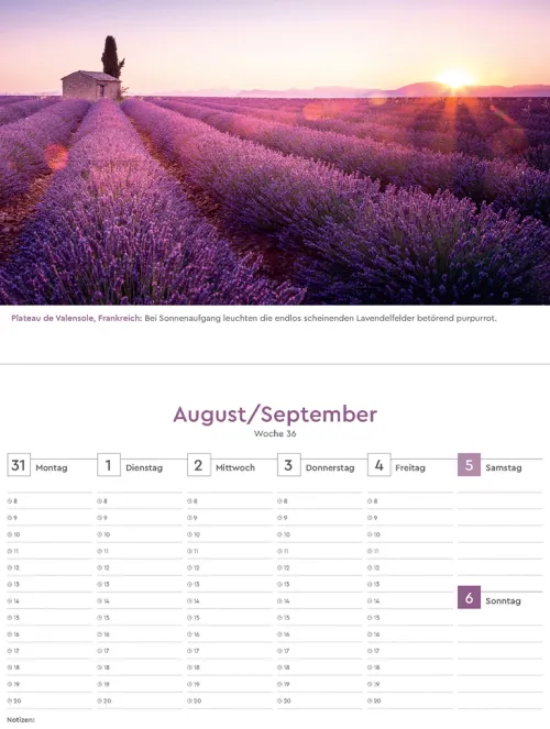 Kunth Verlag Wochenkalender*Farben der Erde - KUNTH Tischkalender 2026
