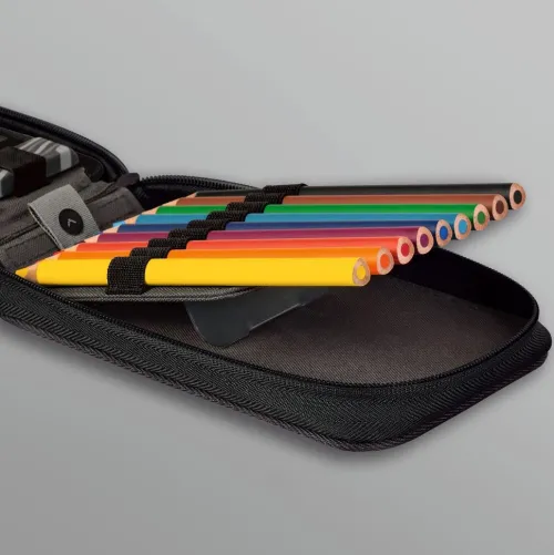 Baier & Schneider Federtaschen-Federmäppchen 2 Klappen onyx