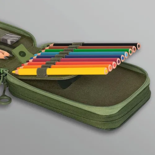 Baier & Schneider Federtaschen-Federmäppchen 3 RV grün