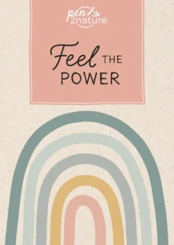 Naumann & Göbel Verlagsg. Notizbücher & -Blöcke*Feel The Power . Nachhaltiges Notizbuch in A5 mit Hardcover und Regenbogen-Motiv