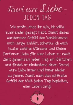 Ars Edition GmbH Liebe & Hochzeit*Feiert eure Liebe! 50 Wünsche für euer Leben zu zweit