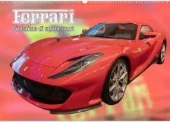 Calvendo Wandkalender-Ferrari - Synonym für Motorsport (Wandkalender 2026 DIN A2 quer), Monatskalender