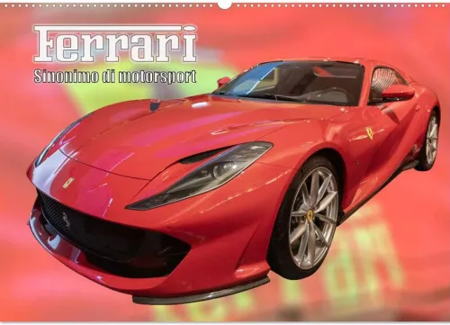 Calvendo Wandkalender-Ferrari - Synonym für Motorsport (Wandkalender 2026 DIN A2 quer), Monatskalender