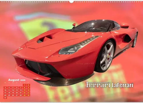 Calvendo Wandkalender-Ferrari - Synonym für Motorsport (Wandkalender 2026 DIN A2 quer), Monatskalender