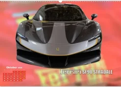 Calvendo Wandkalender-Ferrari - Synonym für Motorsport (Wandkalender 2026 DIN A2 quer), Monatskalender
