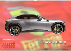 Calvendo Wandkalender-Ferrari - Synonym für Motorsport (Wandkalender 2026 DIN A2 quer), Monatskalender