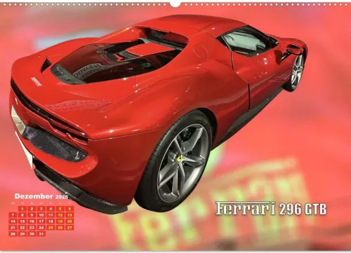 Calvendo Wandkalender-Ferrari - Synonym für Motorsport (Wandkalender 2026 DIN A2 quer), Monatskalender