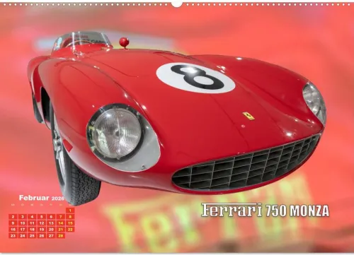 Calvendo Wandkalender-Ferrari - Synonym für Motorsport (Wandkalender 2026 DIN A2 quer), Monatskalender